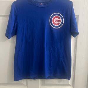 Chicago Cubs Shirt Youth XL (18) Blue Anthony Rizzo #44 Majestic MLB Baseball